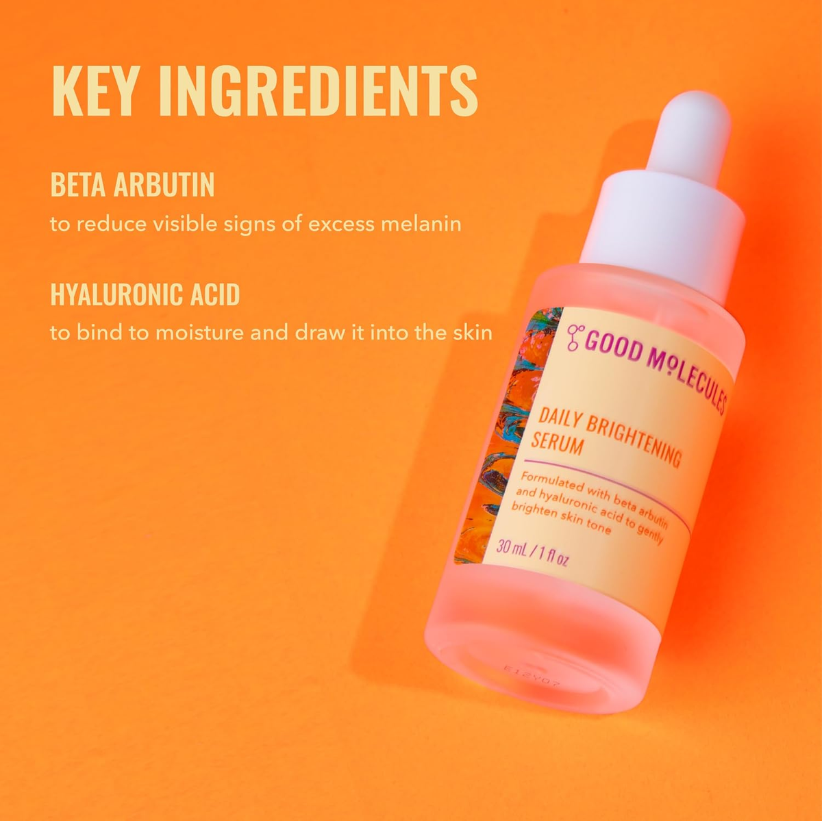 Daily Brightening Serum 30Ml/1Oz - Hydrating Facial Serum with Beta Arbutin and Hyaluronic Acid to Brighten, Moisturize, and Balance for Even Tone and Texture - Skin Care for Face